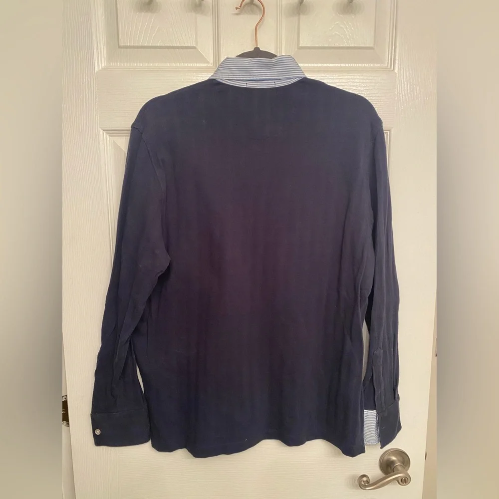 SOLD Canali Pull over Cotton Collared Shirt - Picture 5 of 5